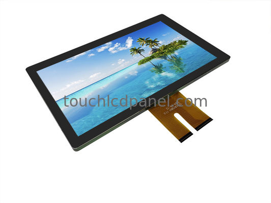 15.6 pouces 10 mm de verre anti-explosif couche tactile avec la technologie de toucher capacitif projeté lié sur le panneau LCD