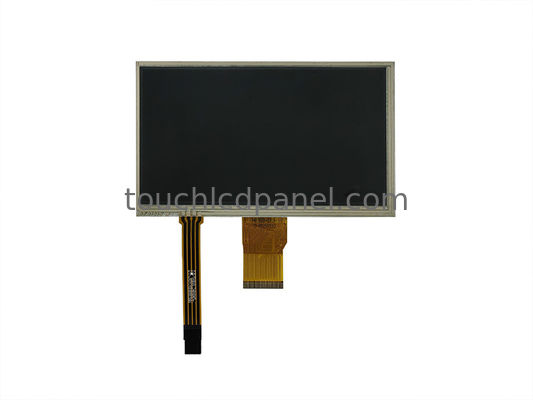 Panneau LCD de 7 pouces 1024x600 avec panneau tactile résistif à 2,54 broches pour panneau de commande industriel