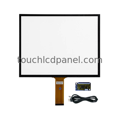 Panneau tactile capacitif en verre de protection anti-vandalisme de 15 pouces et 6 mm pour écran LCD de résolution 1024x768