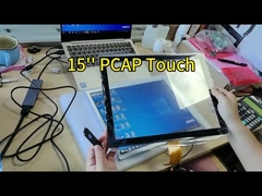 Panneau tactile capacitif de 15 pouces en verre multi-touch avec contrôleur tactile ILITEK